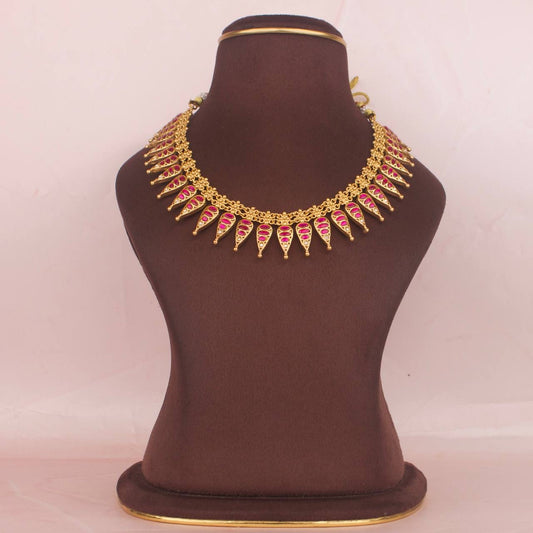 Reversible Jadau Kundan Sleek Necklace