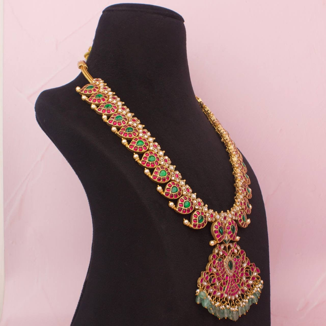 Triational South Indian Jadau Kundan Mango Haram