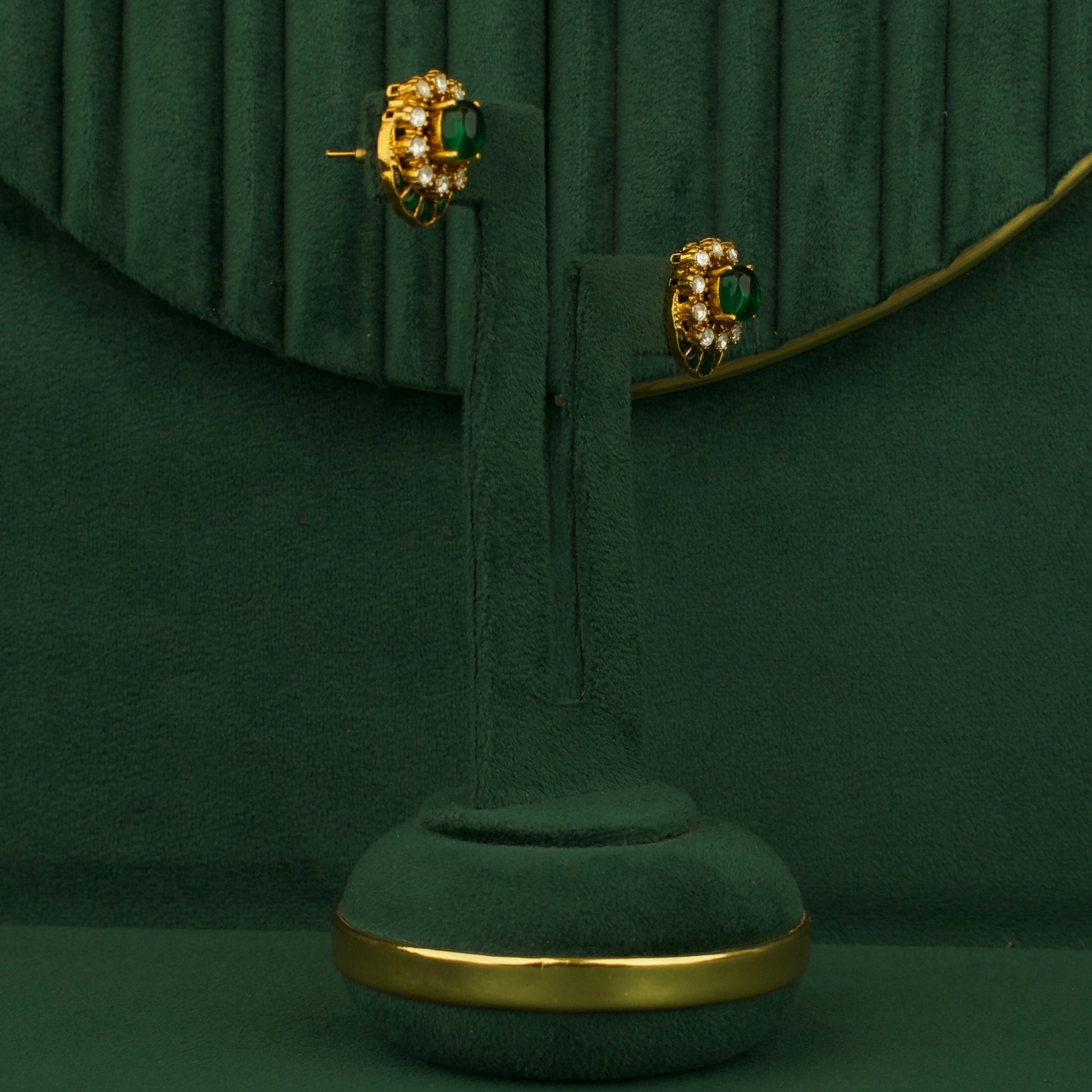 Fusion Kundan Polki Small-Sized Stud Earrings