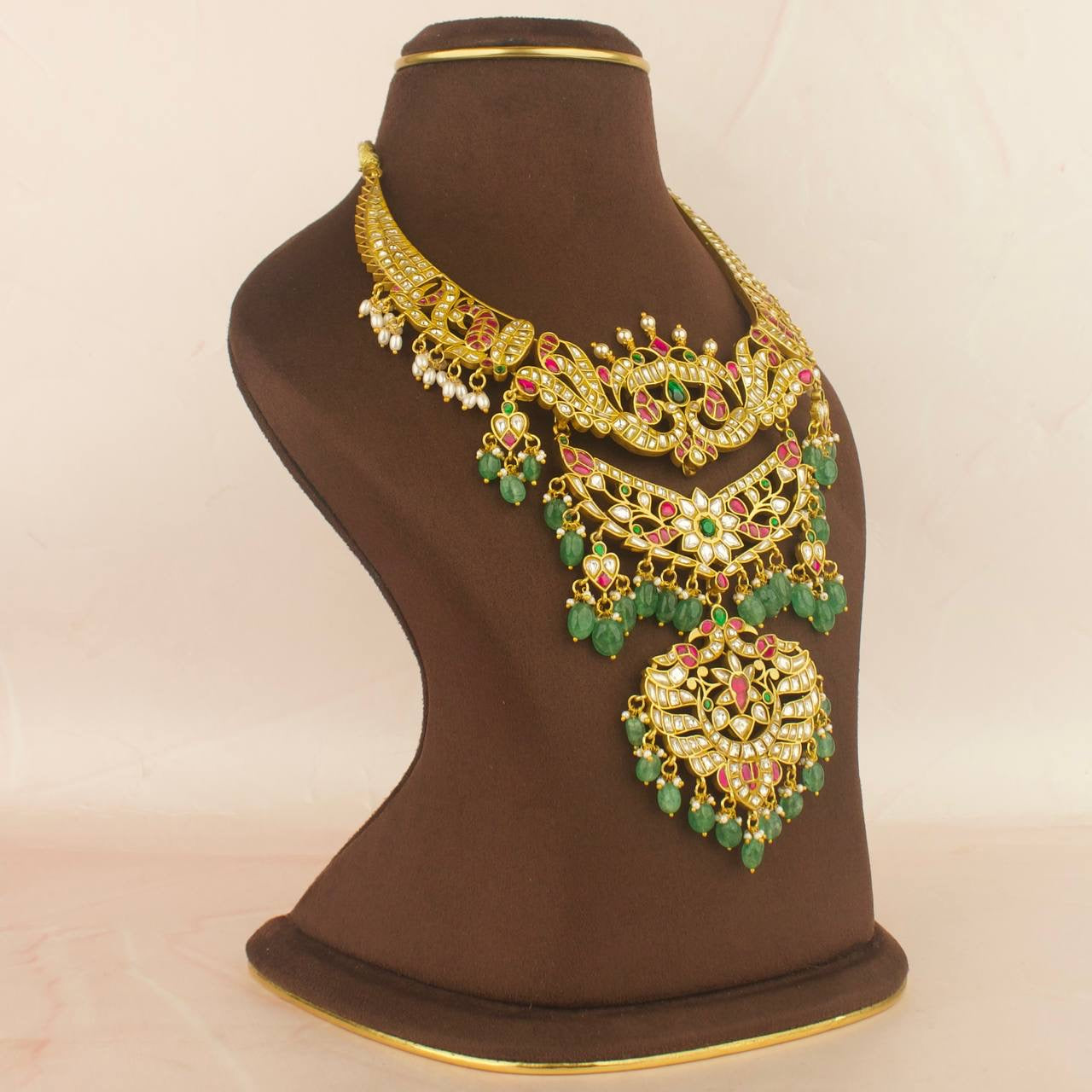 Gold Inspired Detachable Jadau Kundan Necklace