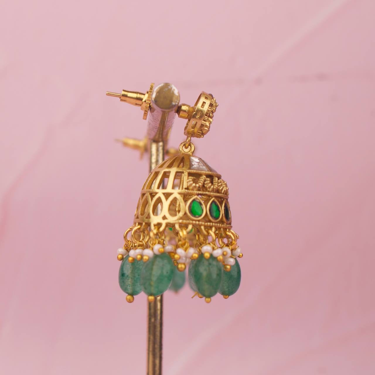 Divine Lakshmi Devi Jadau Kundan Pendant Set