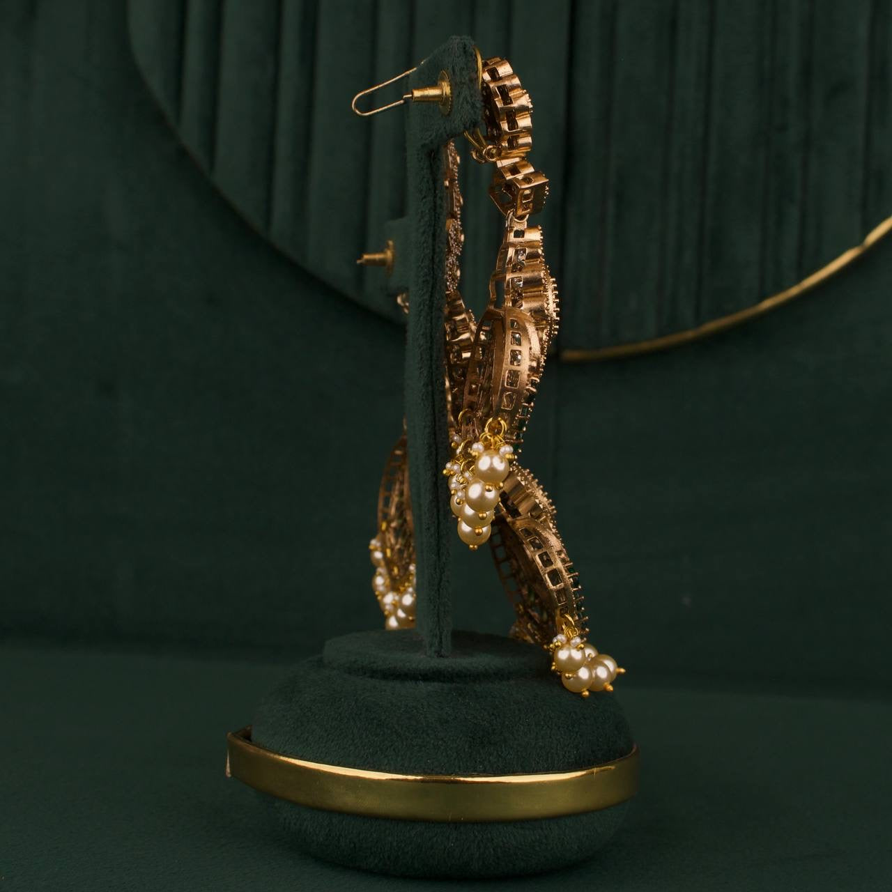 Traditional Moissanite Polki Choker Set With Matching Maangtikka & Earrings