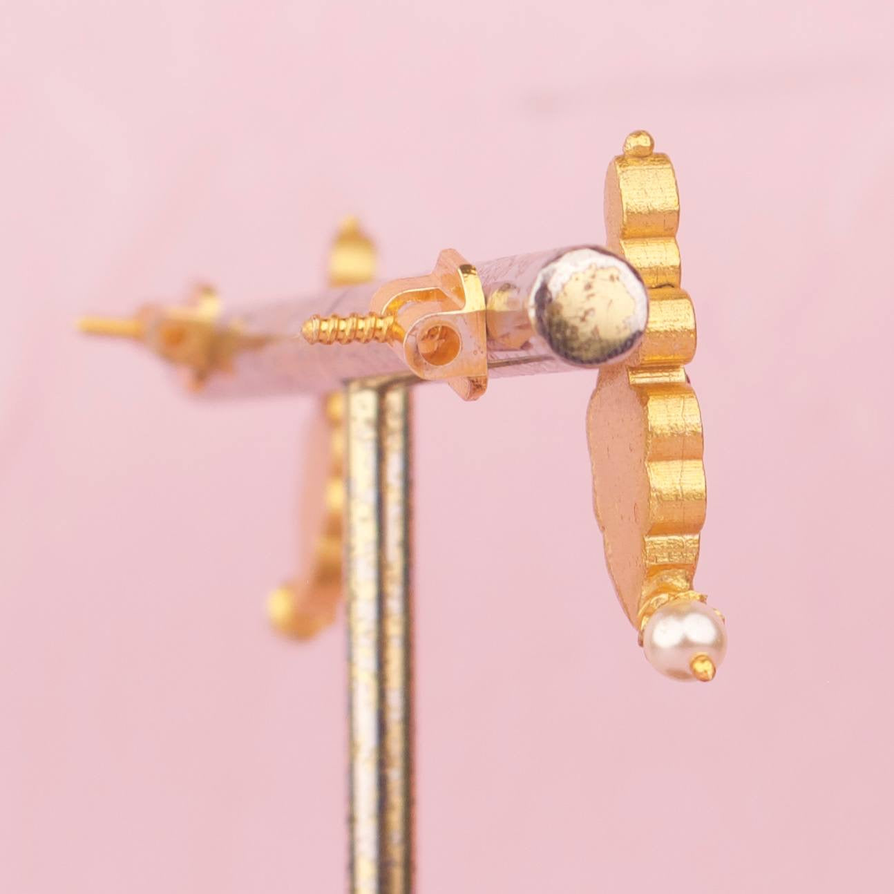 Opulent Jadau Kundan Mango Haram With Peacock Pendant And Green Drops