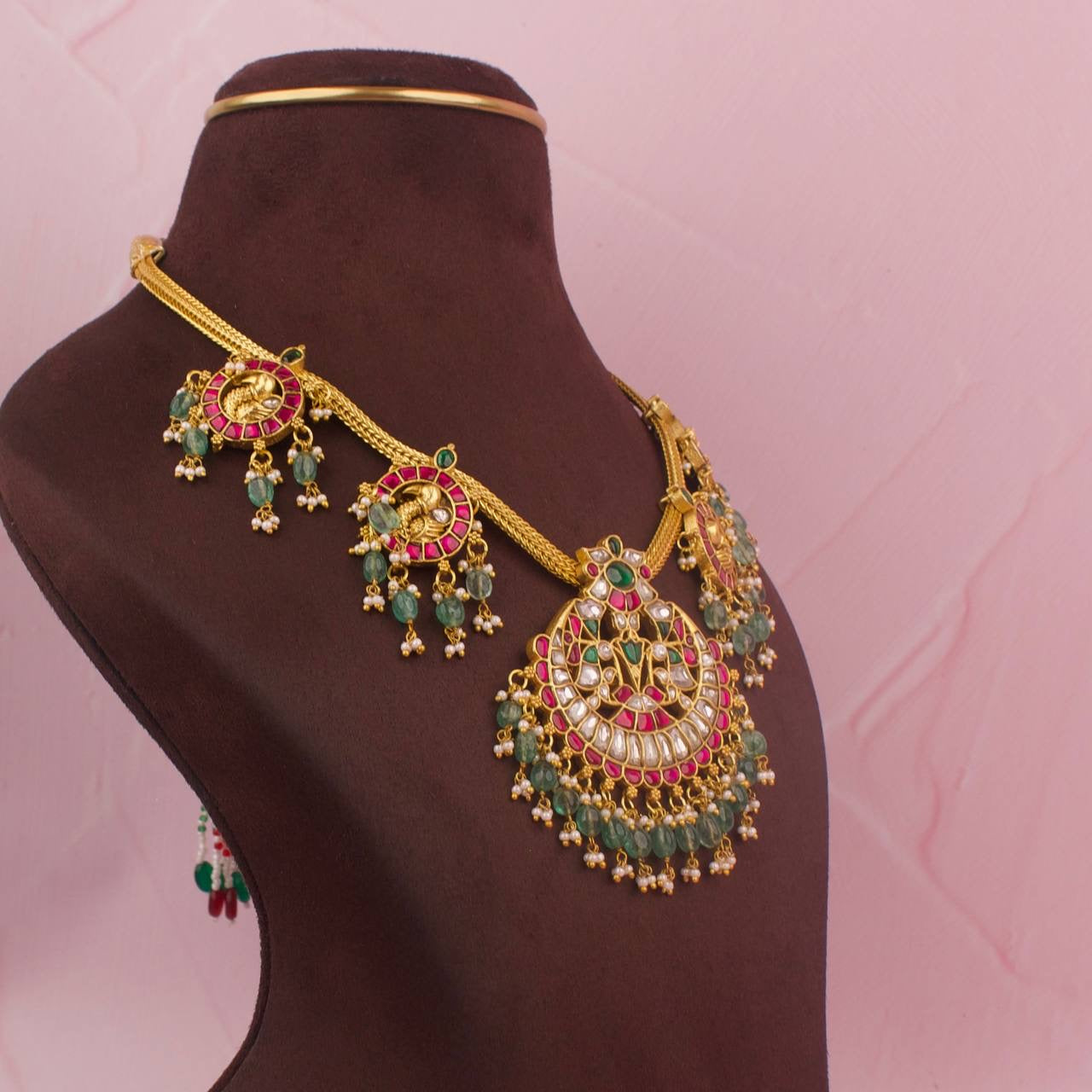 Grand Jadau Kundan Nantad Chain Necklace