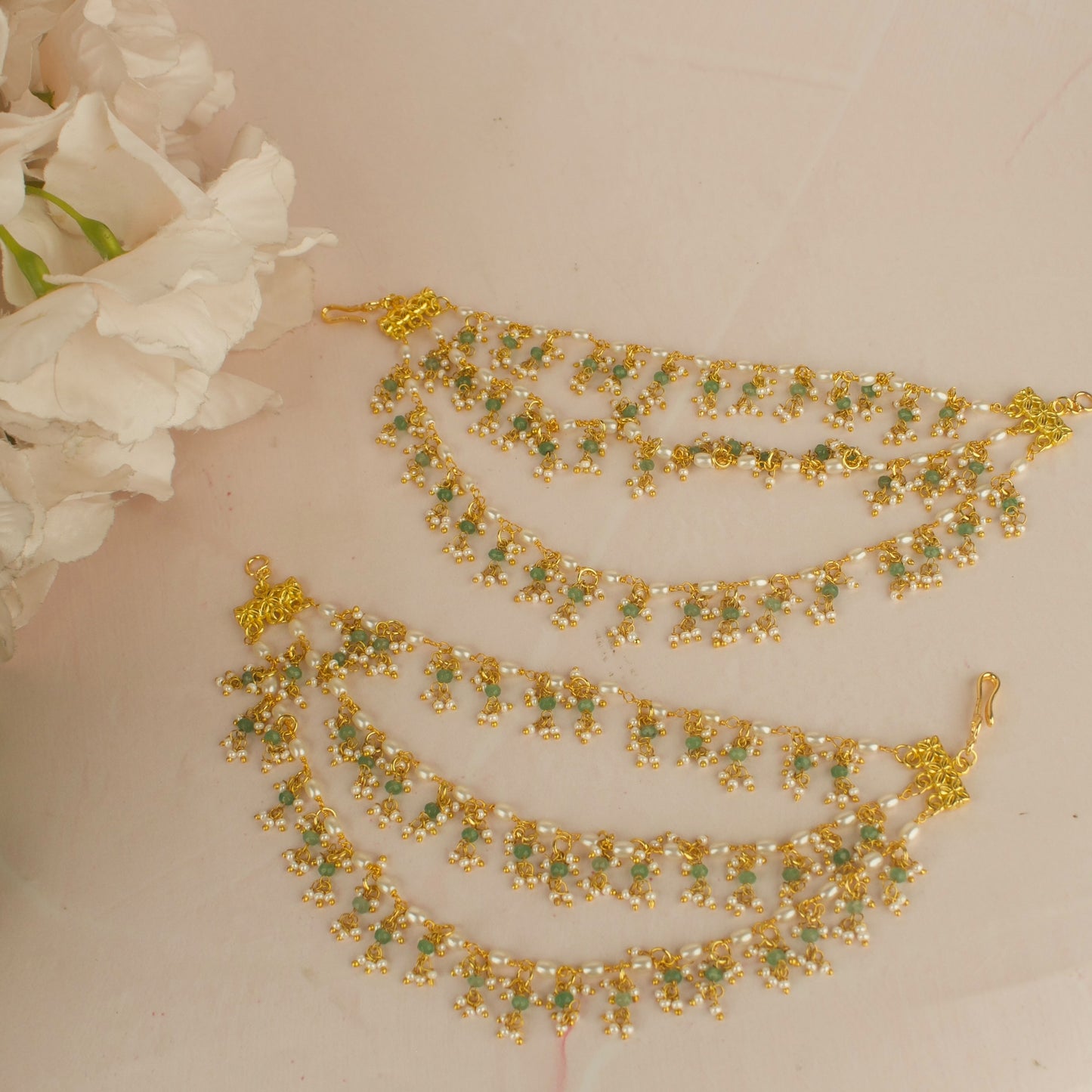 Traditional Pearls & Beads 3/Layered champasaralu