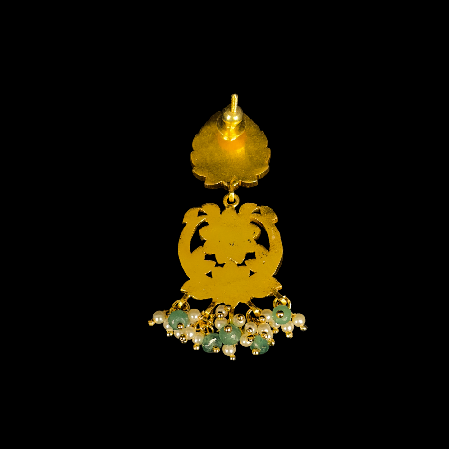 Enchanting Floral Jadau Kundan Earrings - DULHAN JEWELS