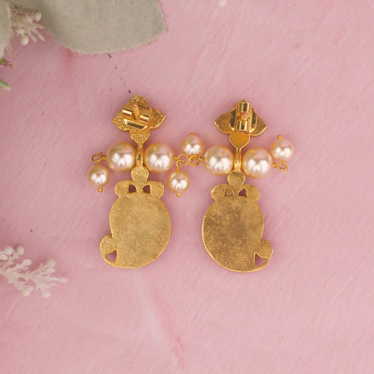 Grand Jadau Kundan Swarovski Pearl Necklace With Matching Earrings