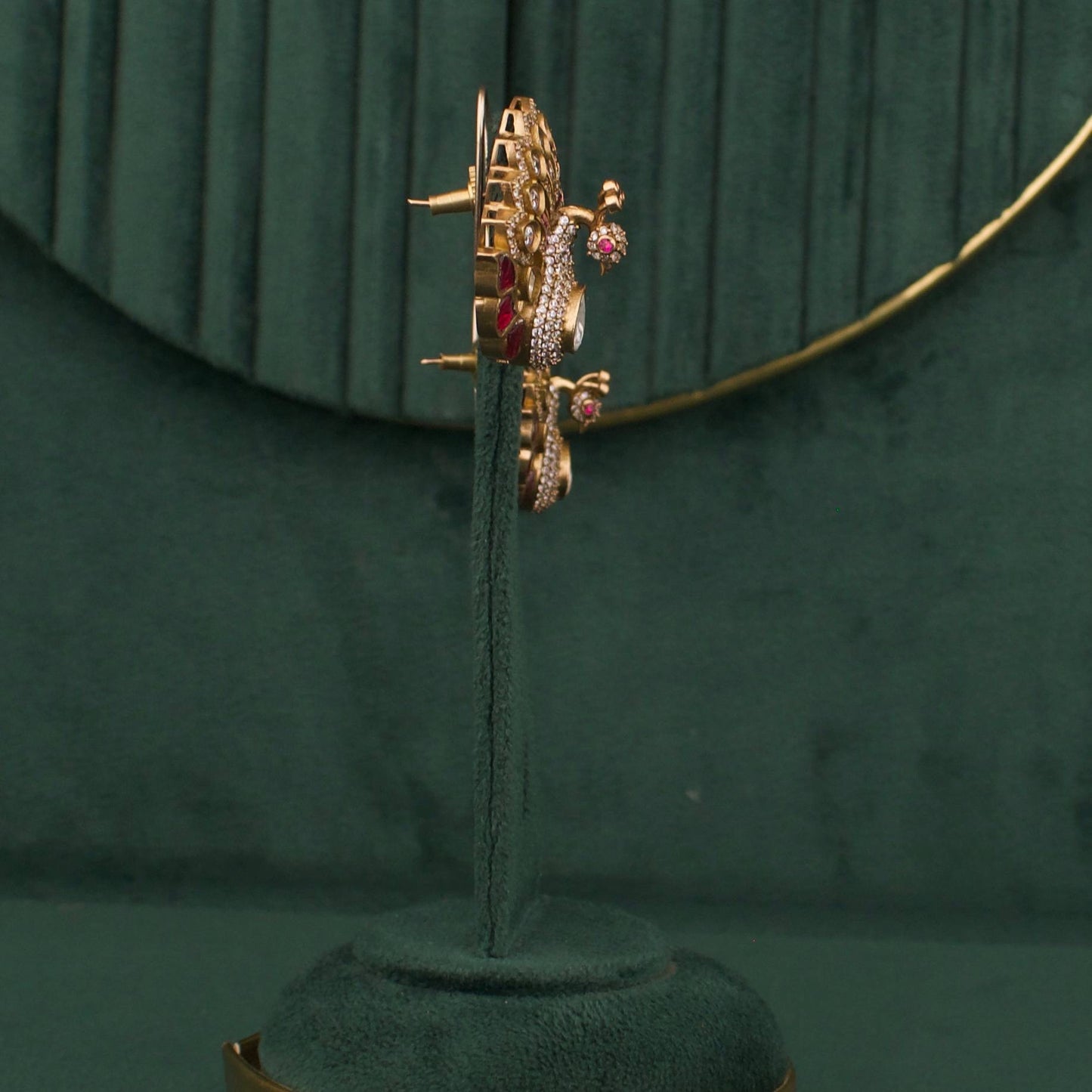 Traditional Fusion Kundan x Polki Necklace Set With Matching Earrings