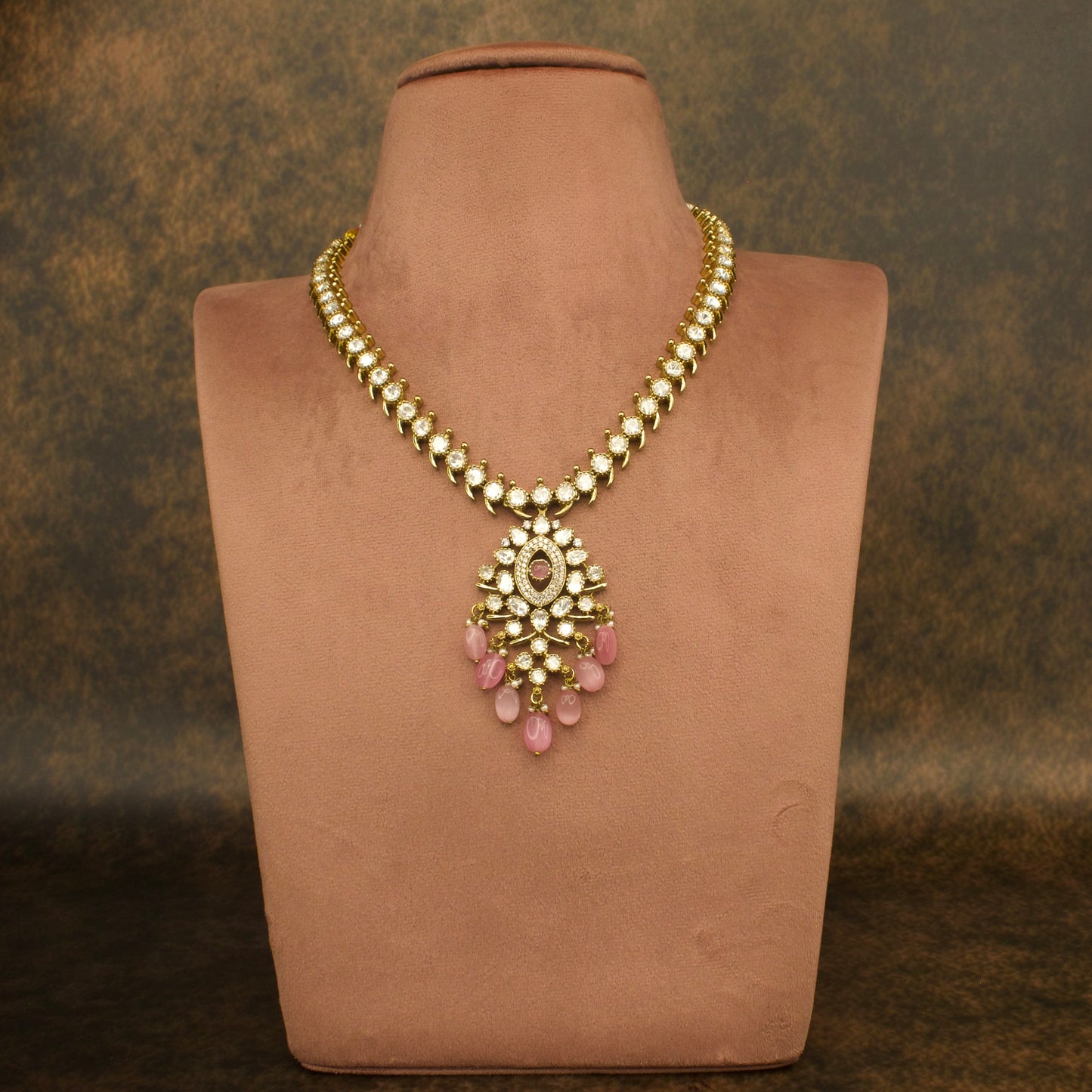 Victorian AD Necklace with push back earrings
