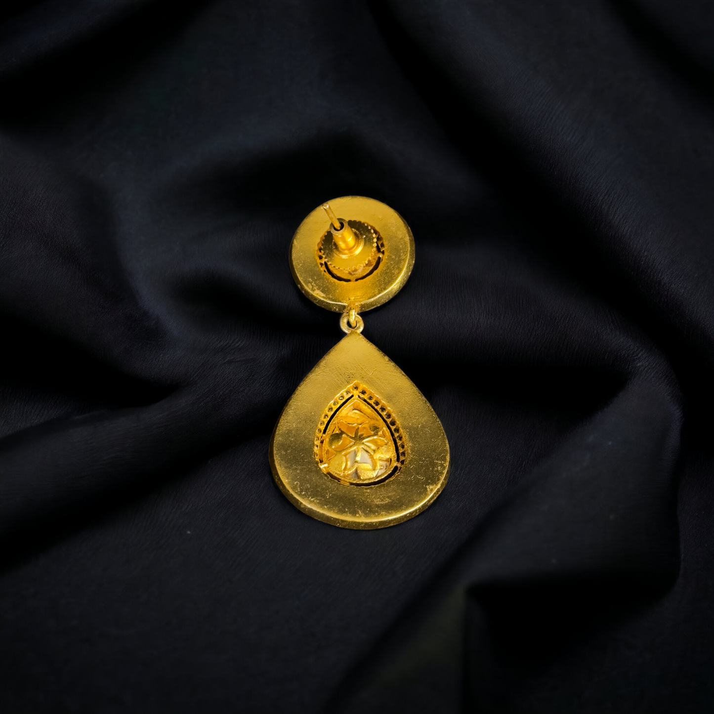 Elegant Jadau Kundan Multi colour Earrings - DULHAN JEWELS