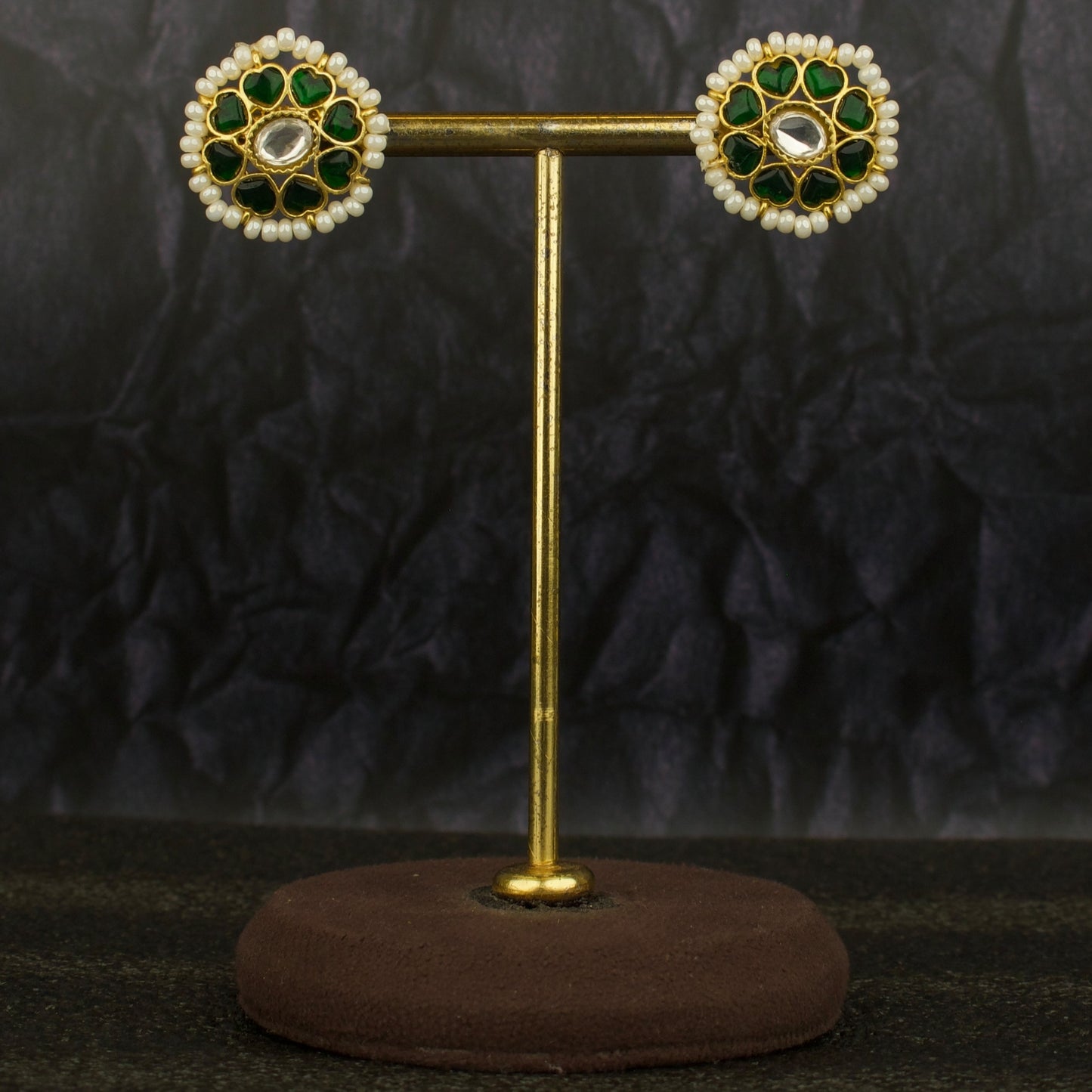 Impressive Jadau Kundan Stud Earrings
