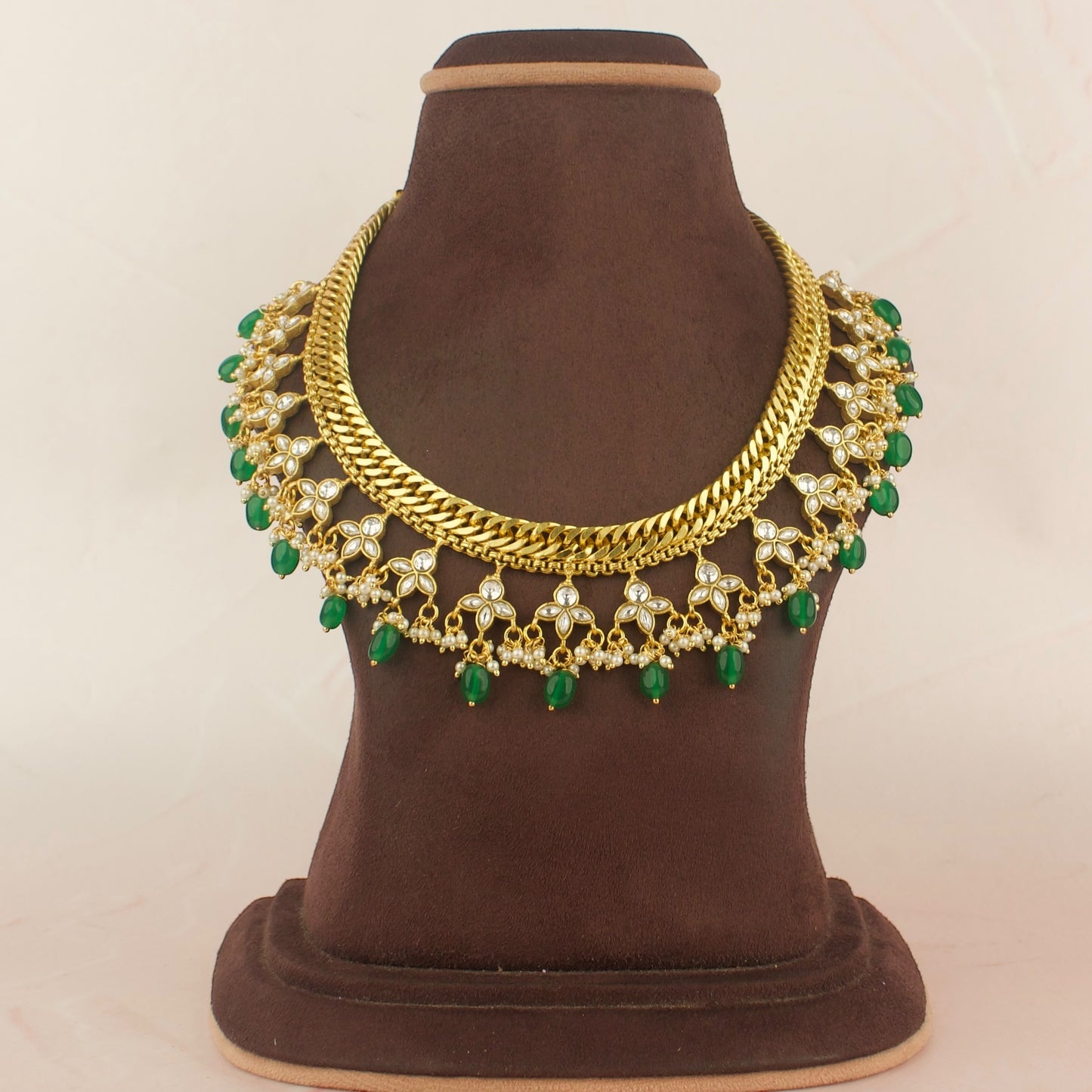 Jadau Kundan Jalebi Necklace