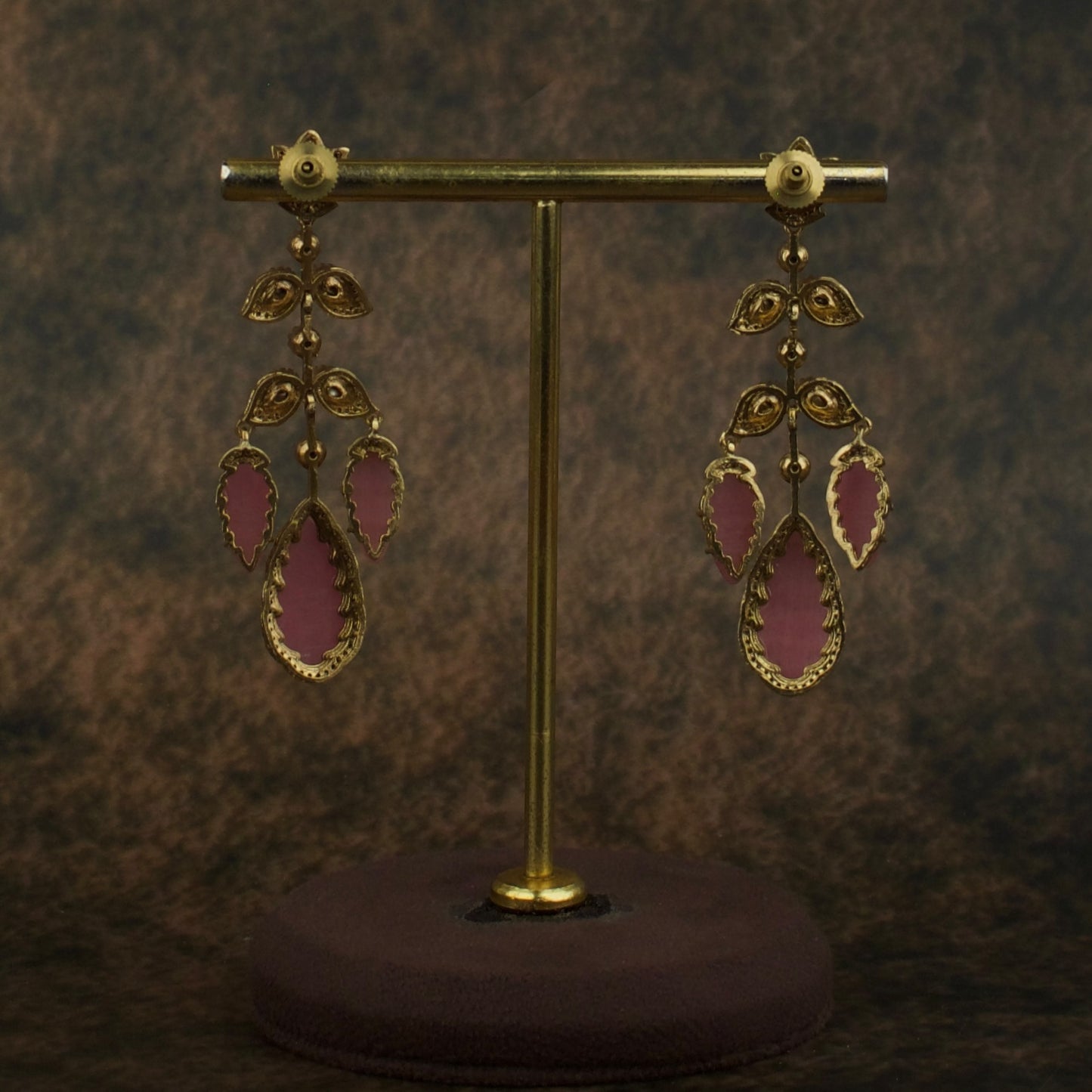Regal Victorian Polki Drop Earrings