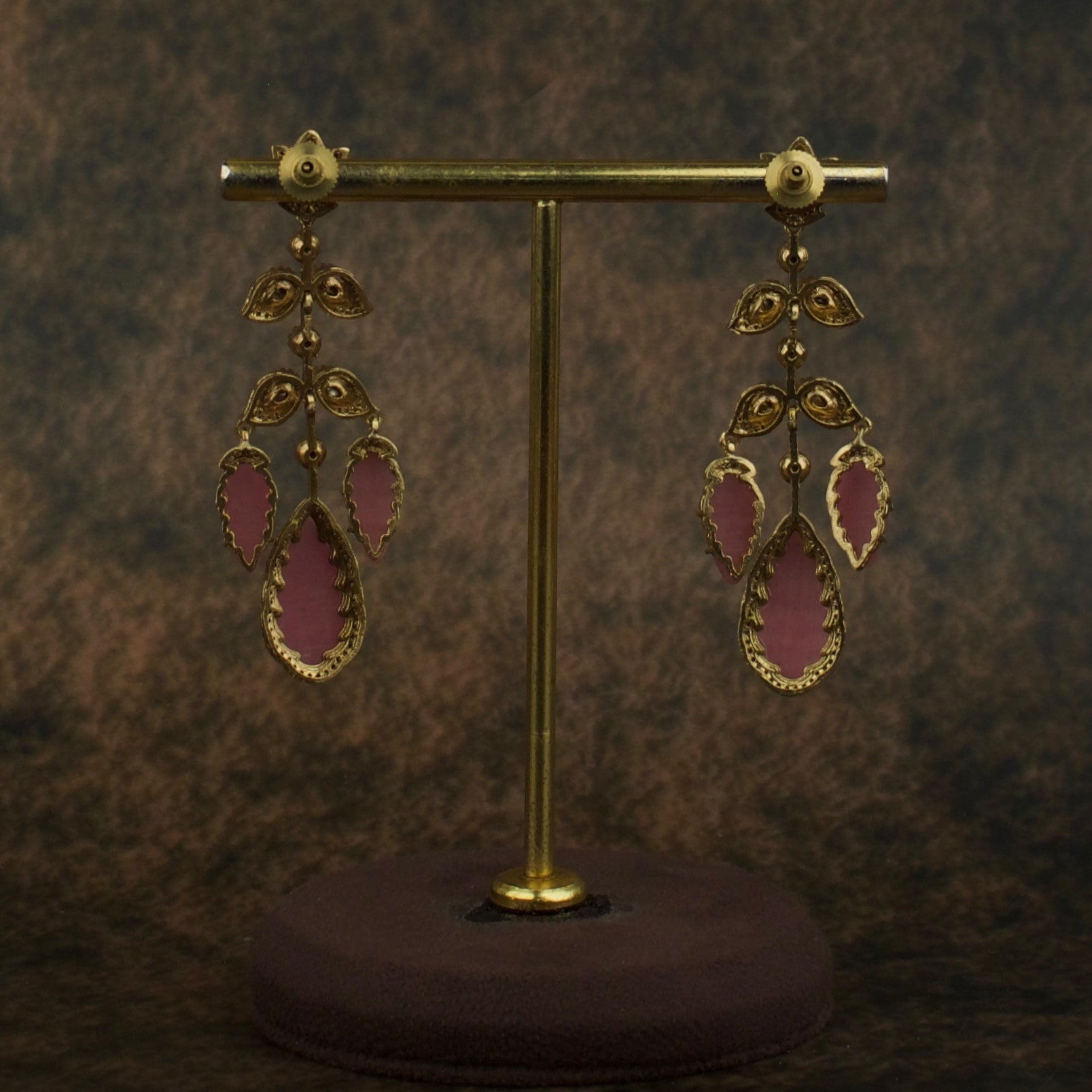Regal Victorian Polki Drop Earrings