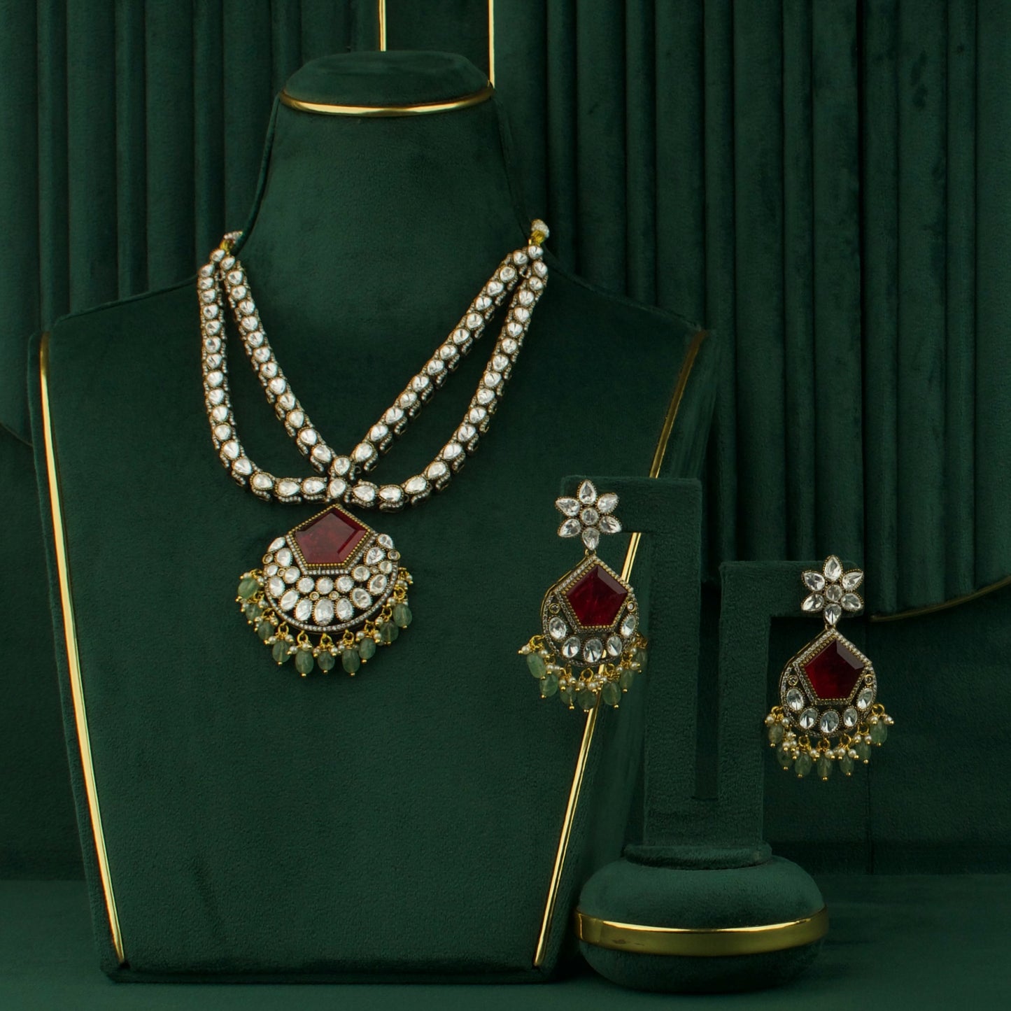 Alluring Two-Line Victorian Necklace Set