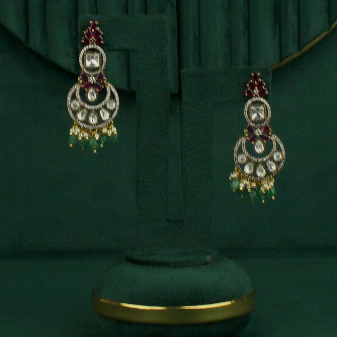 Elegant Victorian Polki Choker Necklace Set