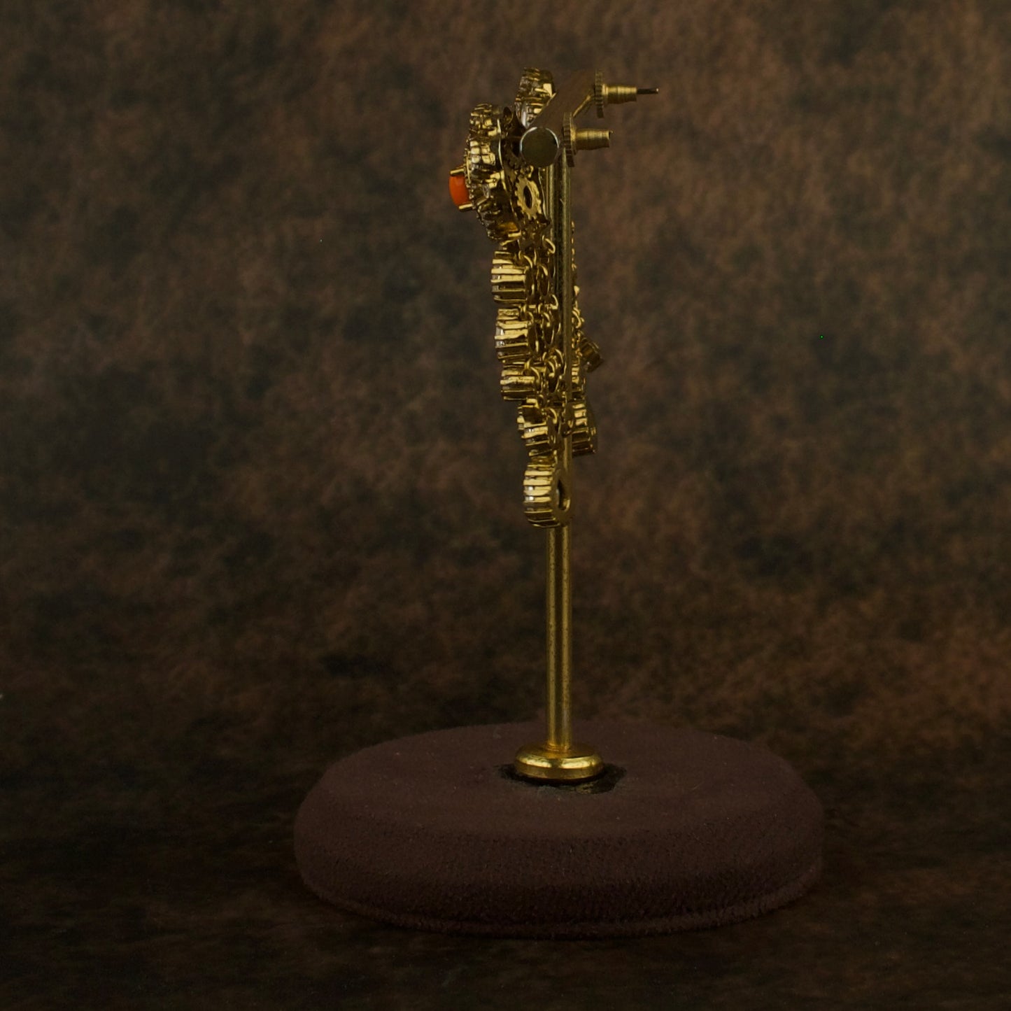 Victorian Finish Polki Stone Hanging Earrings