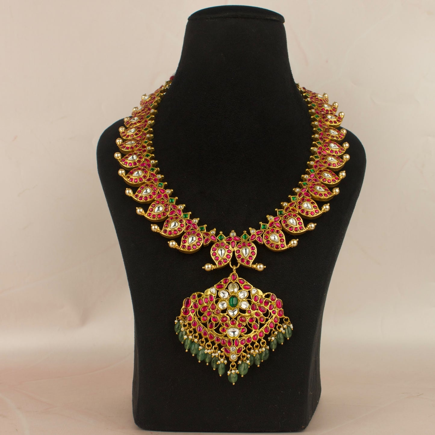 Traditional Reversible 2 in 1 Jadau Kundan Mango Mala
