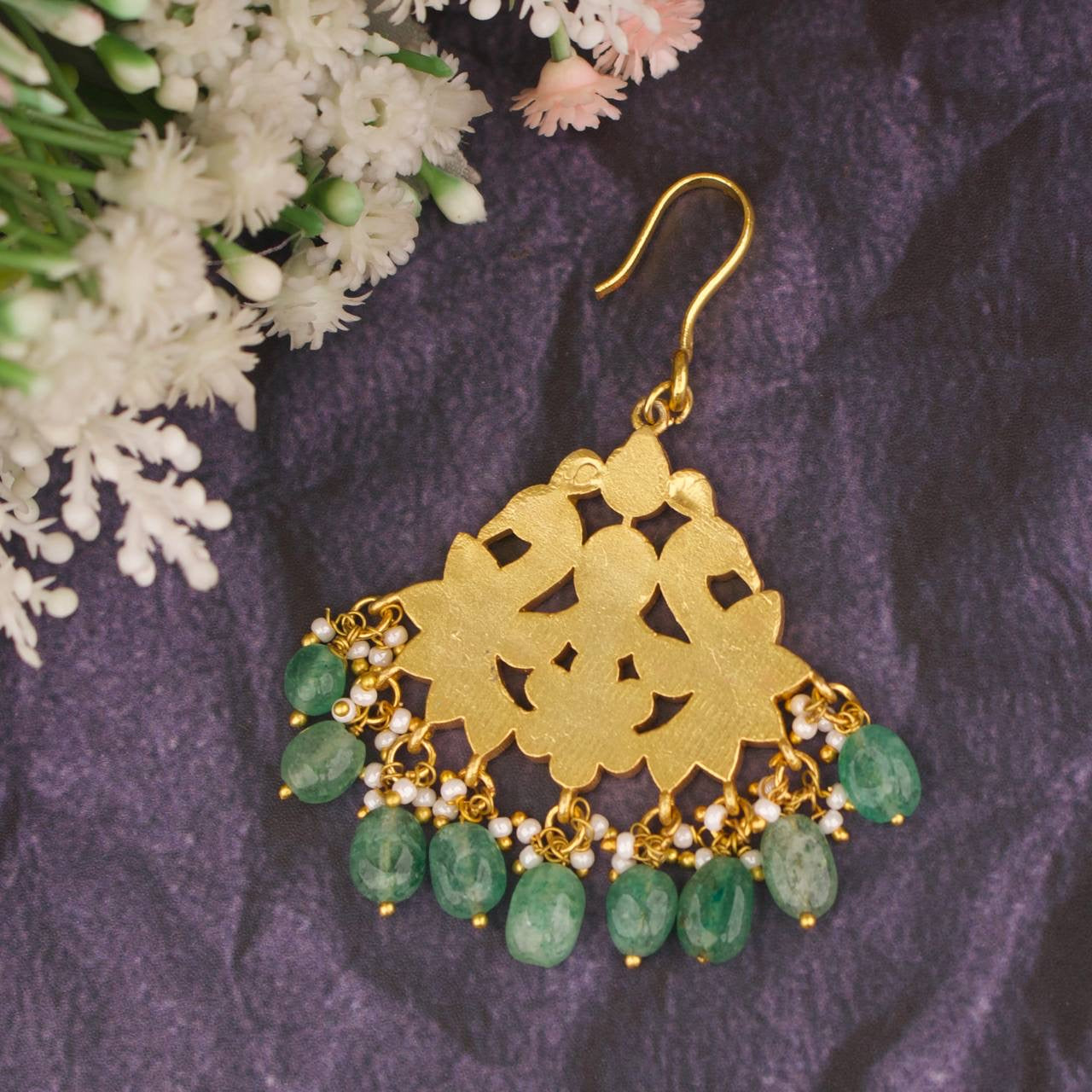 Peacock Design Jadau Kundan Mini Maangtika