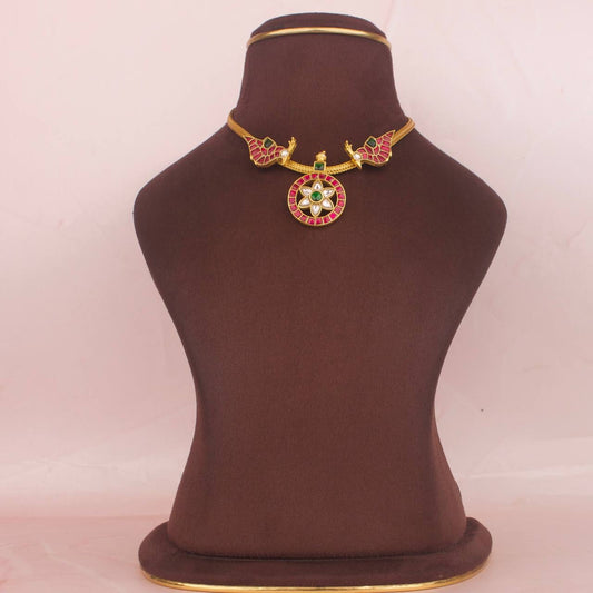 Sleek Jadau Kundan Nantad Chain Necklace