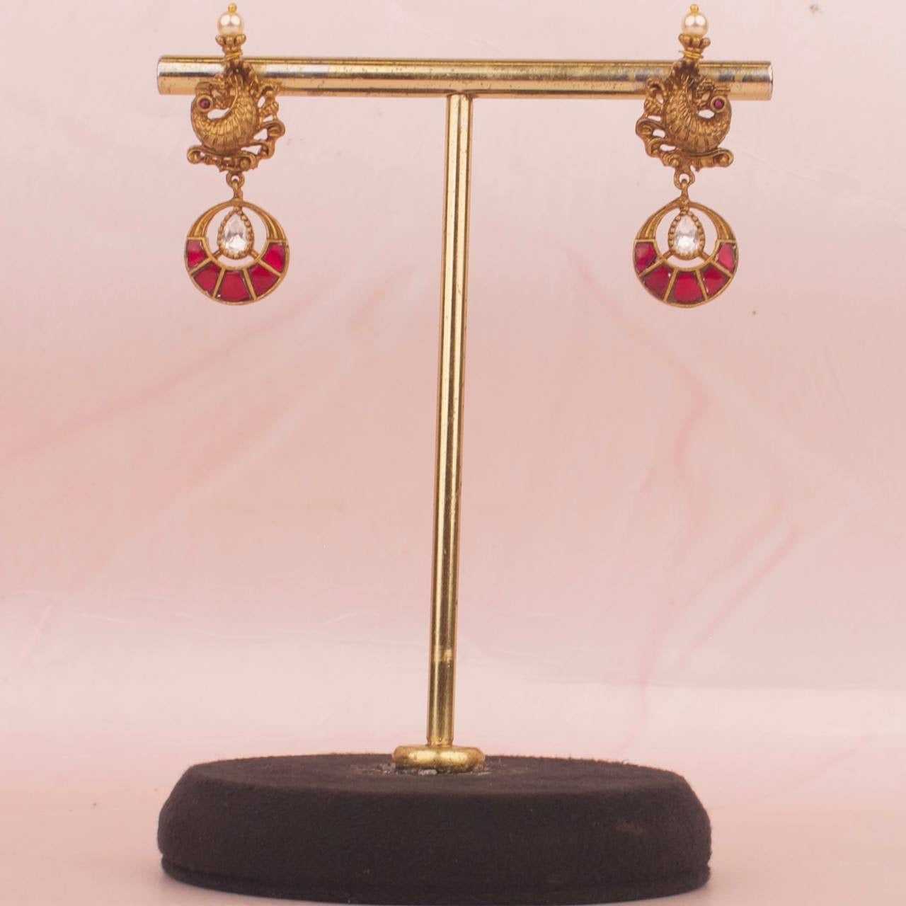 Gold Inspired Jadau Kundan x Nakshi Necklace Set