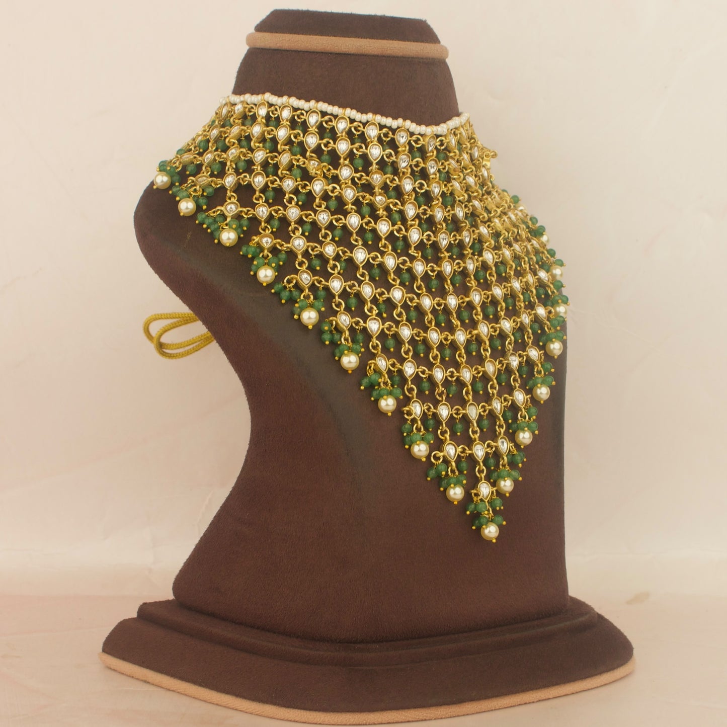 Bridal Impressive Jadau Kundan Beads Necklace
