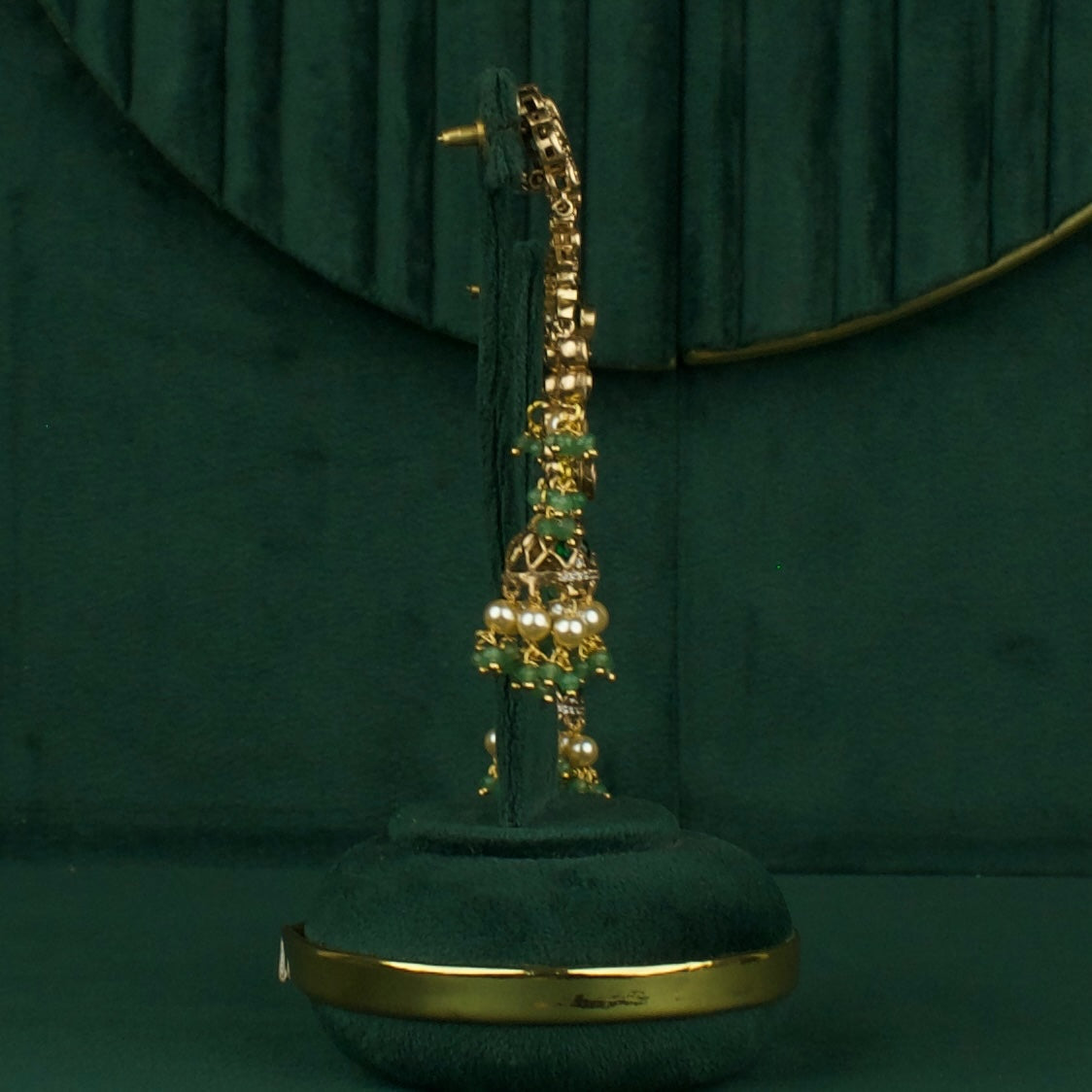 Grand Polki Fusion Chandbali Earrings