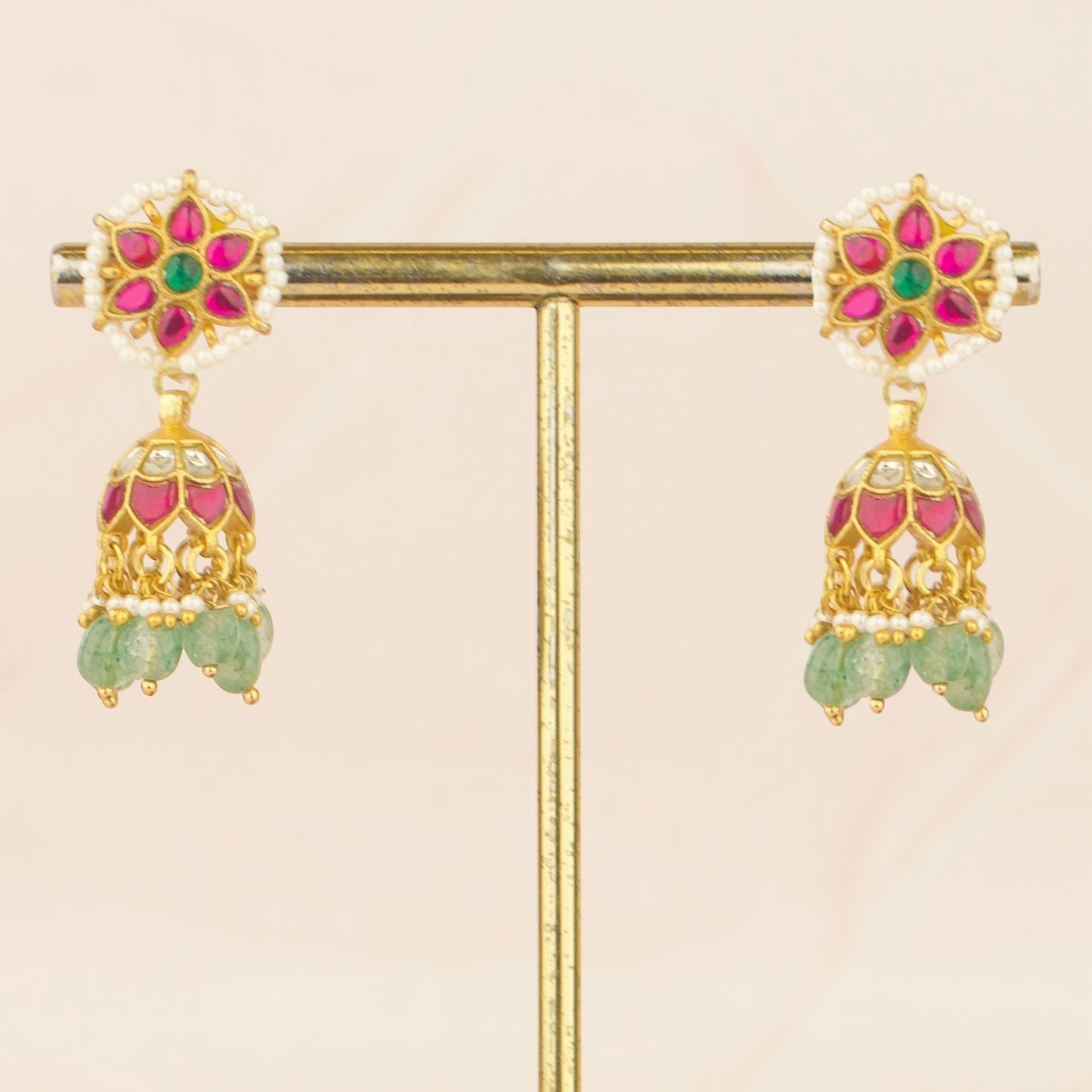 Elegant Jadau Kundan Jhumki Earrings
