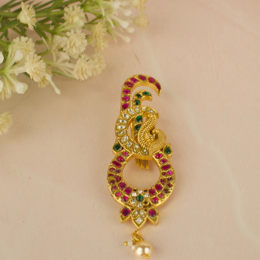 Unique Jadau Kundan Hairpin In Chandbali Design