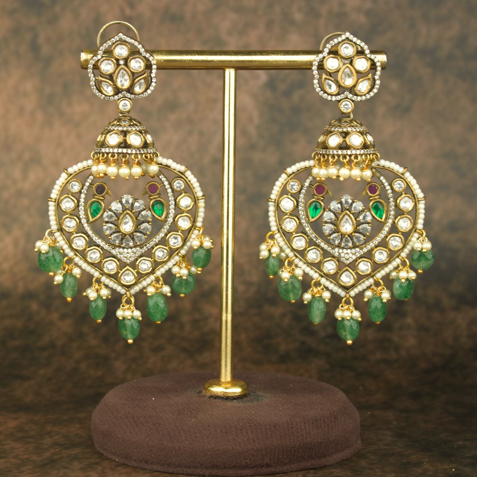 Classic Victorian Kundan Chandbali
