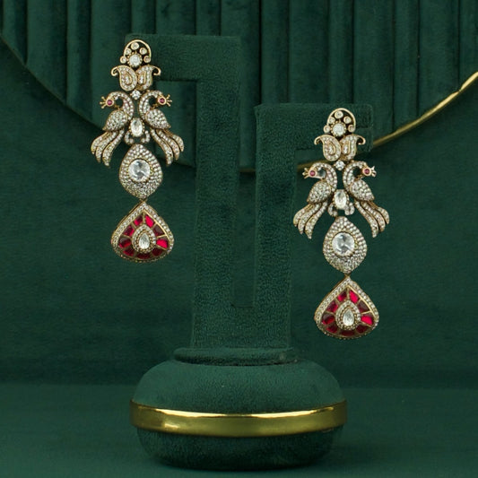 Victorian Fusion Kundan & Polki Earrings