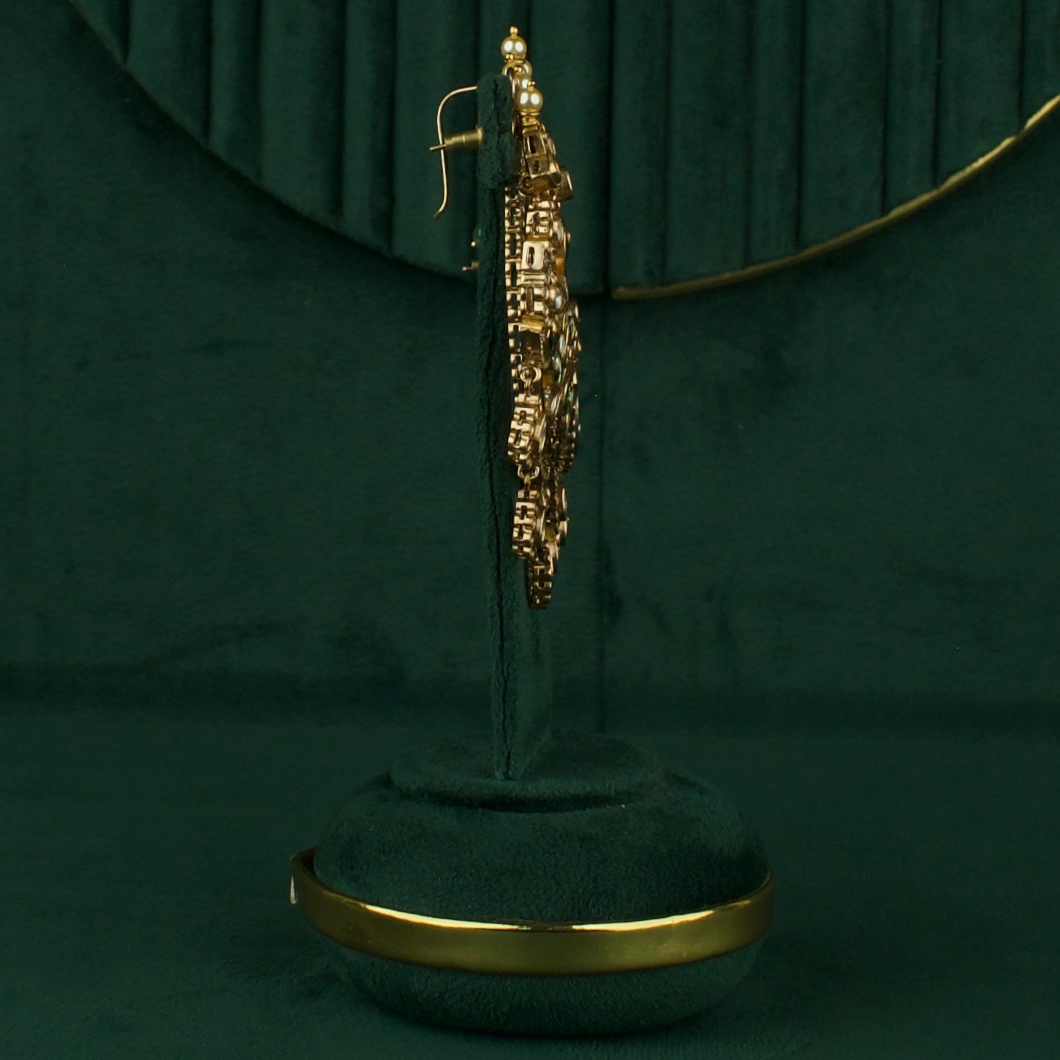 Bridal Peacock Design Fusion Kundan & Polki Victorian Pendant Set