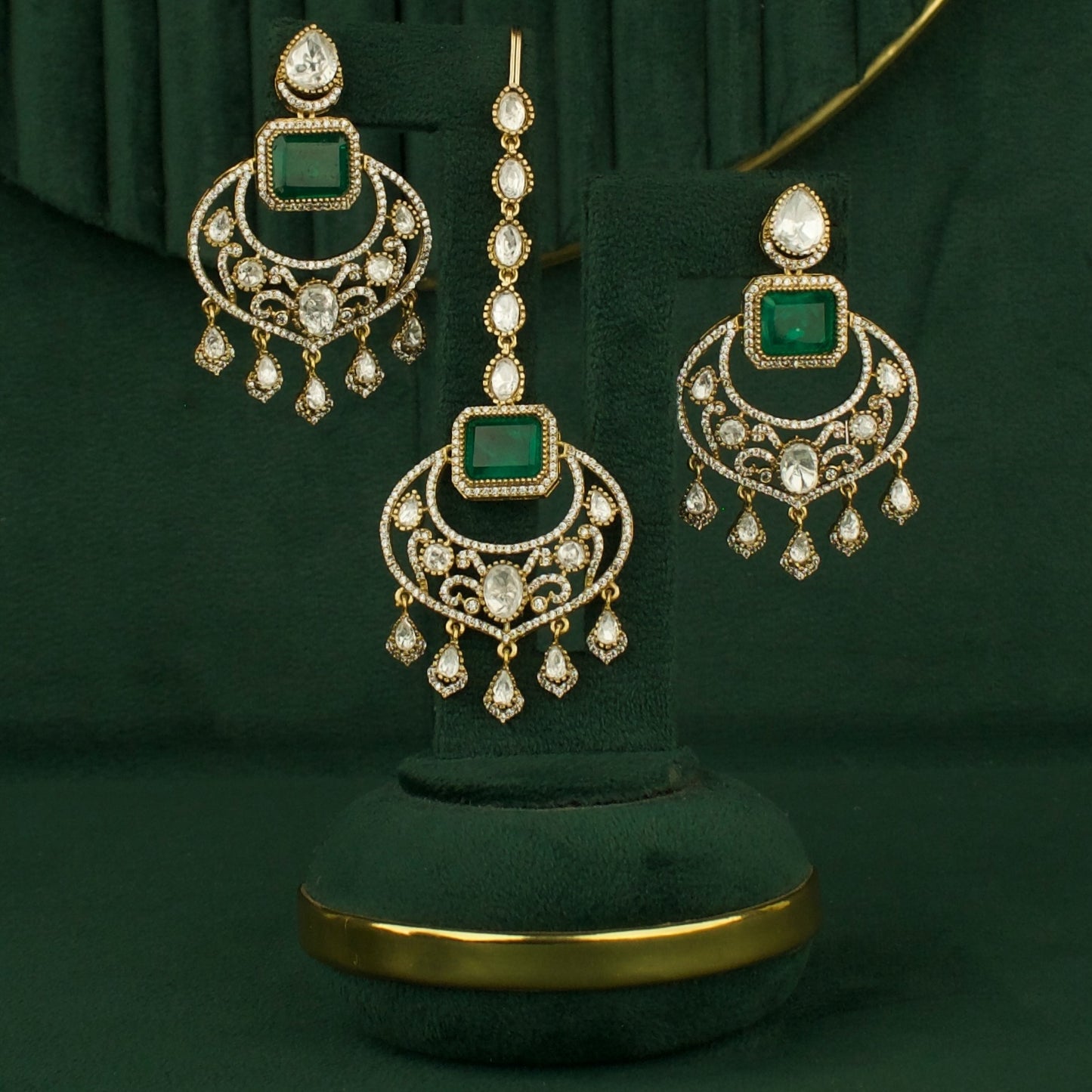 Intricate Design Polki Victorian Choker with Matching Earrings