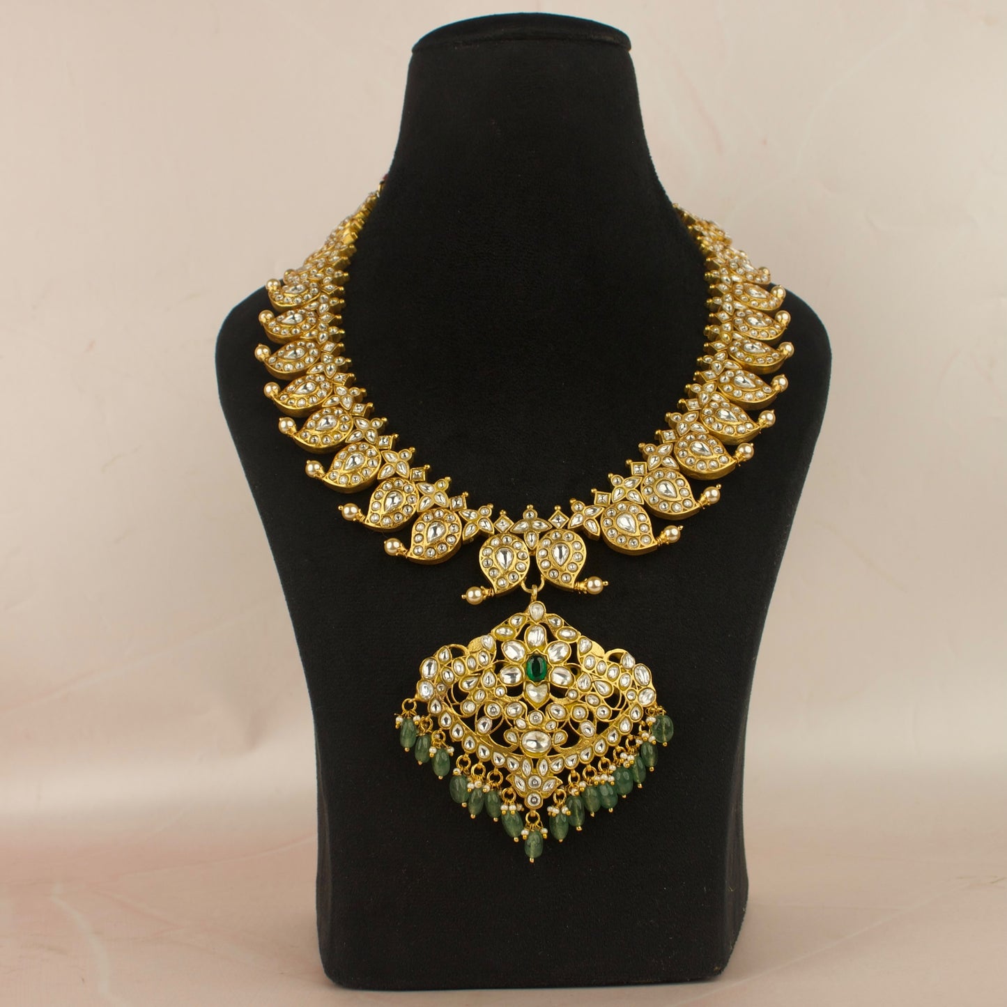 Traditional Reversible 2 in 1 Jadau Kundan Mango Mala