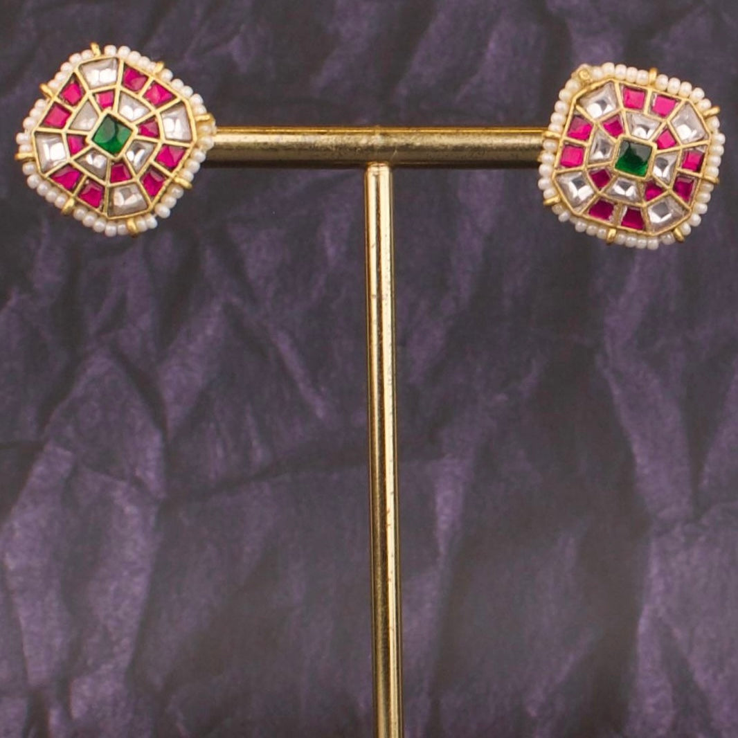 Stylish Jadau Kundan Studs Earrings