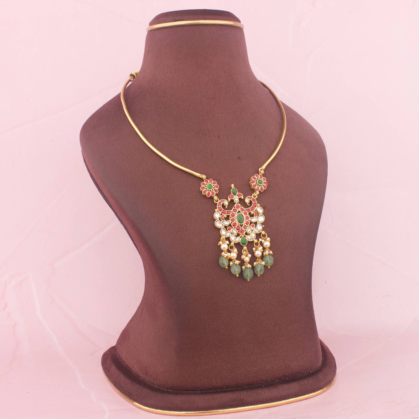 Gold Style Jadau Kundan Kanti Necklace