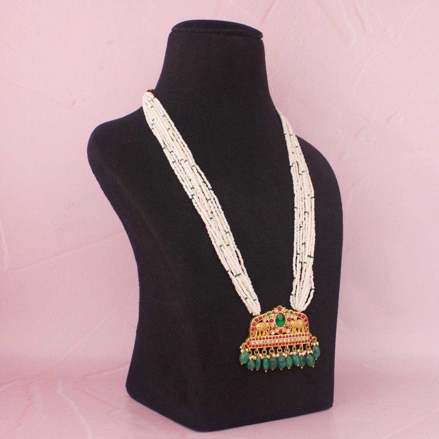 Royal Elegance Jadau Kundan Pearl Mala
