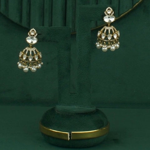 Sleek Design Polki Victorian Short Necklace with butta Earrings