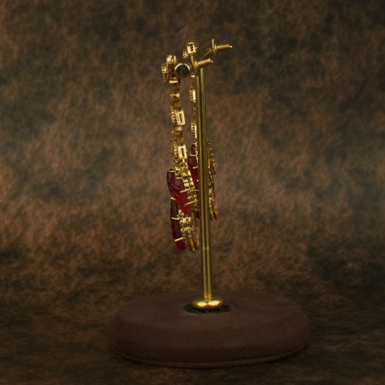 Regal Victorian Polki Drop Earrings