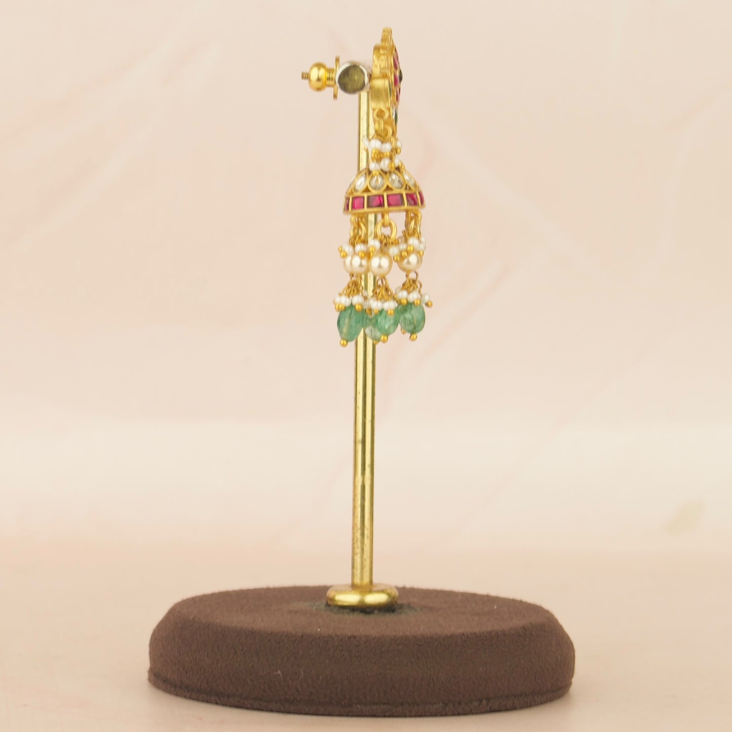 Garden of Elegance Jadau Kundan Jhumka Earrings