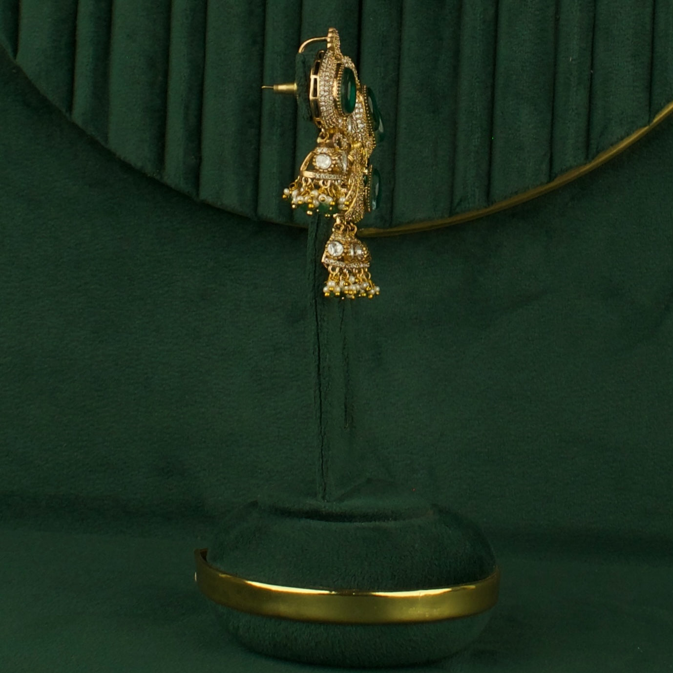 Parrot Design Fusion Kundan& Polki Victorian pendant set