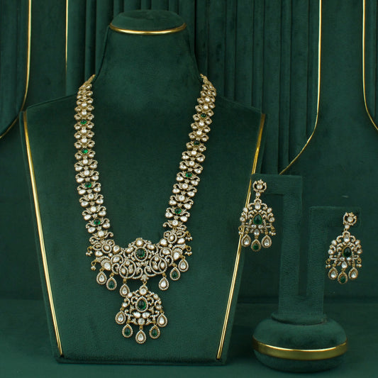 Regal Victorian Long Haram With Matching Earrings