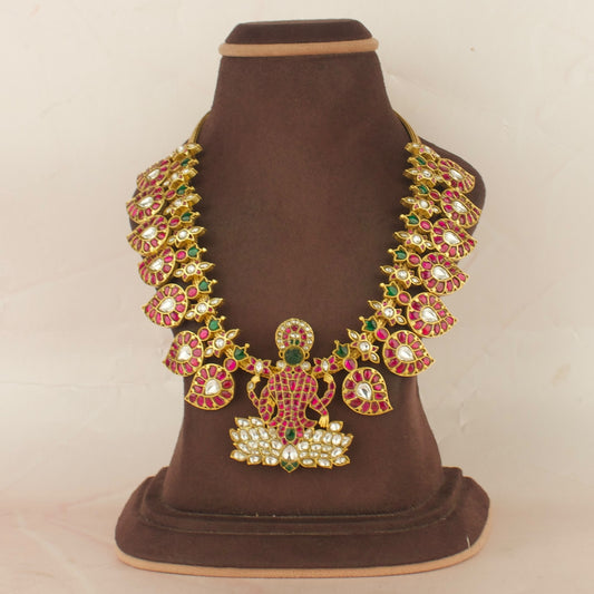 Lakshmi Devi Design Jadau Kundan Mango Short Necklace