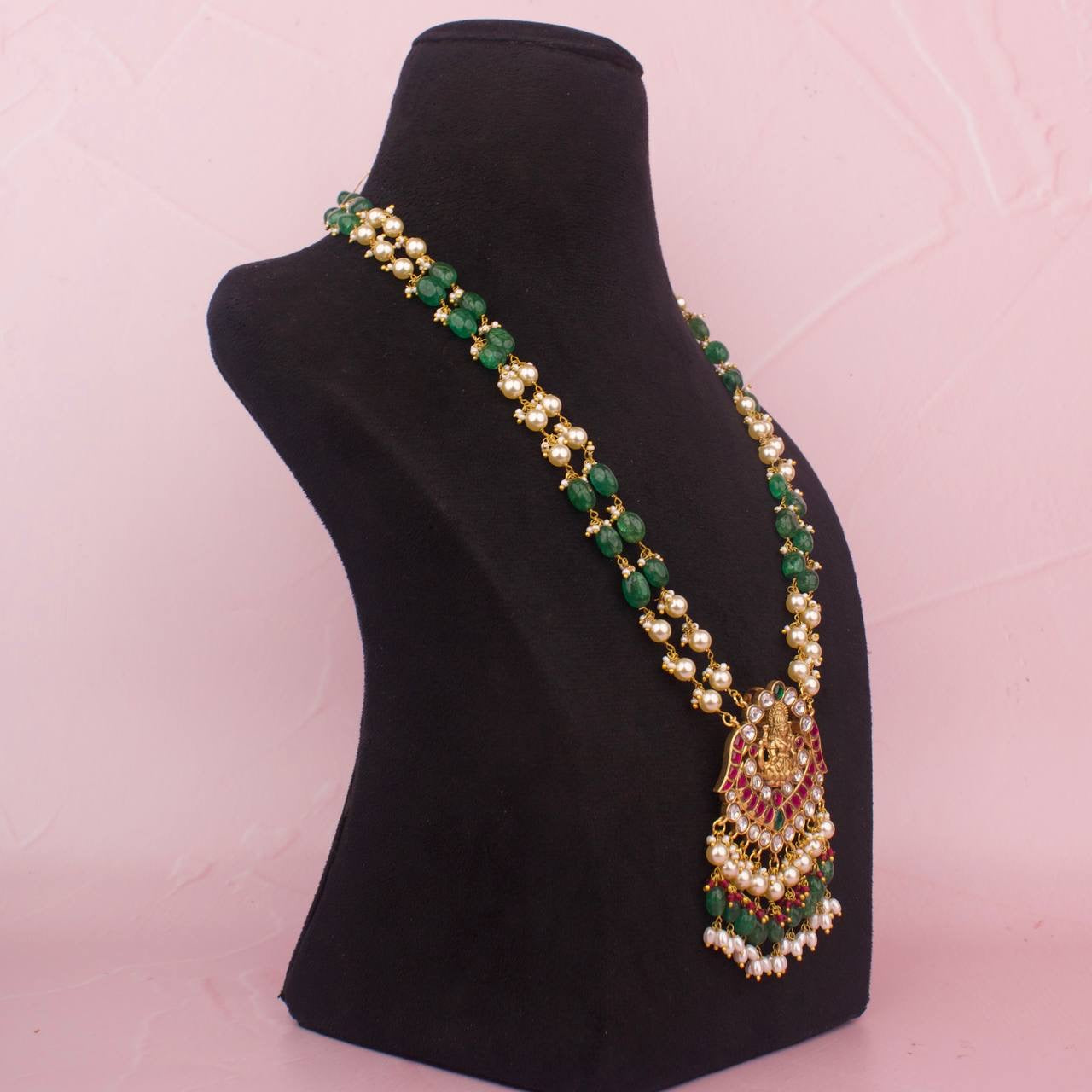 Laksmi Devi Design Jadau Kundan Beads Haram beads Hanging