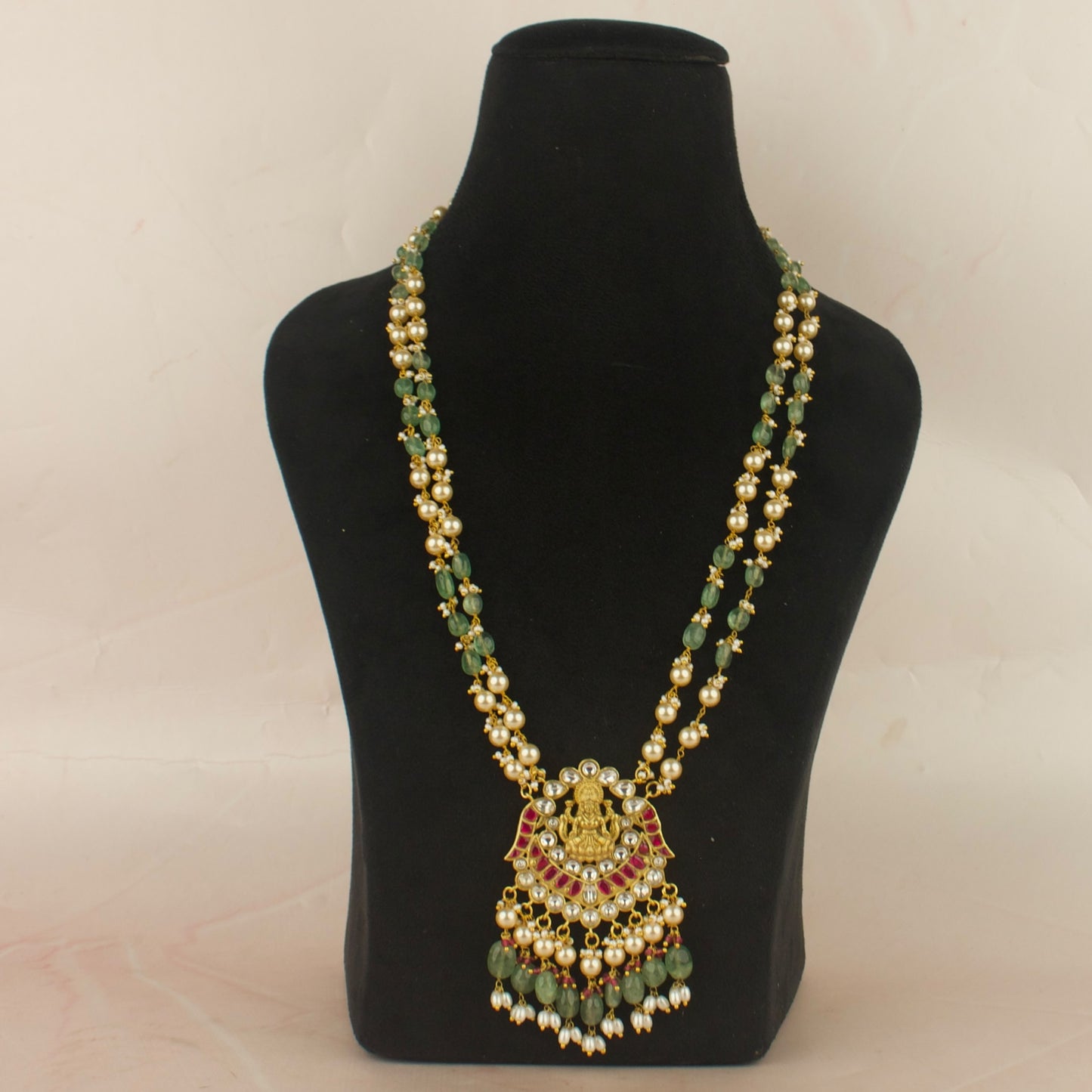 Laksmi Devi Design Jadau Kundan Beads Haram beads Hanging