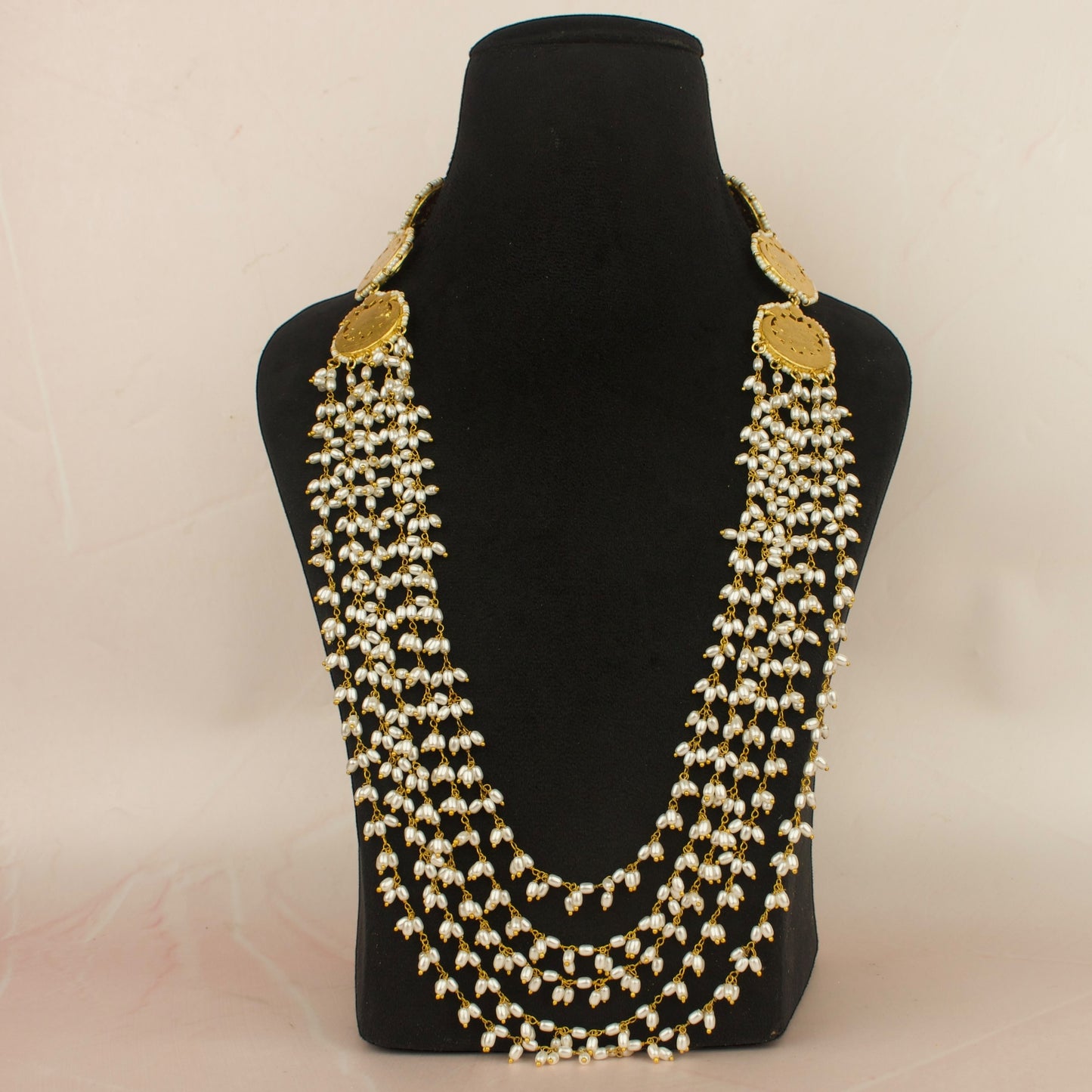 Jadau Pearl Mala (DJBM159533) - DULHAN JEWELS
