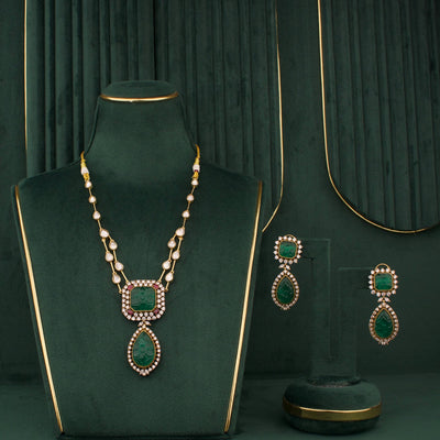 Antique Victorian Necklace Set With Earrings