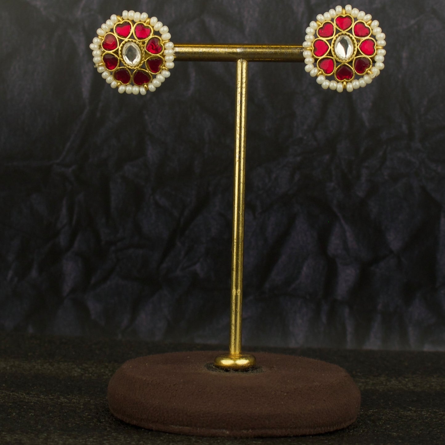 Impressive Jadau Kundan Stud Earrings
