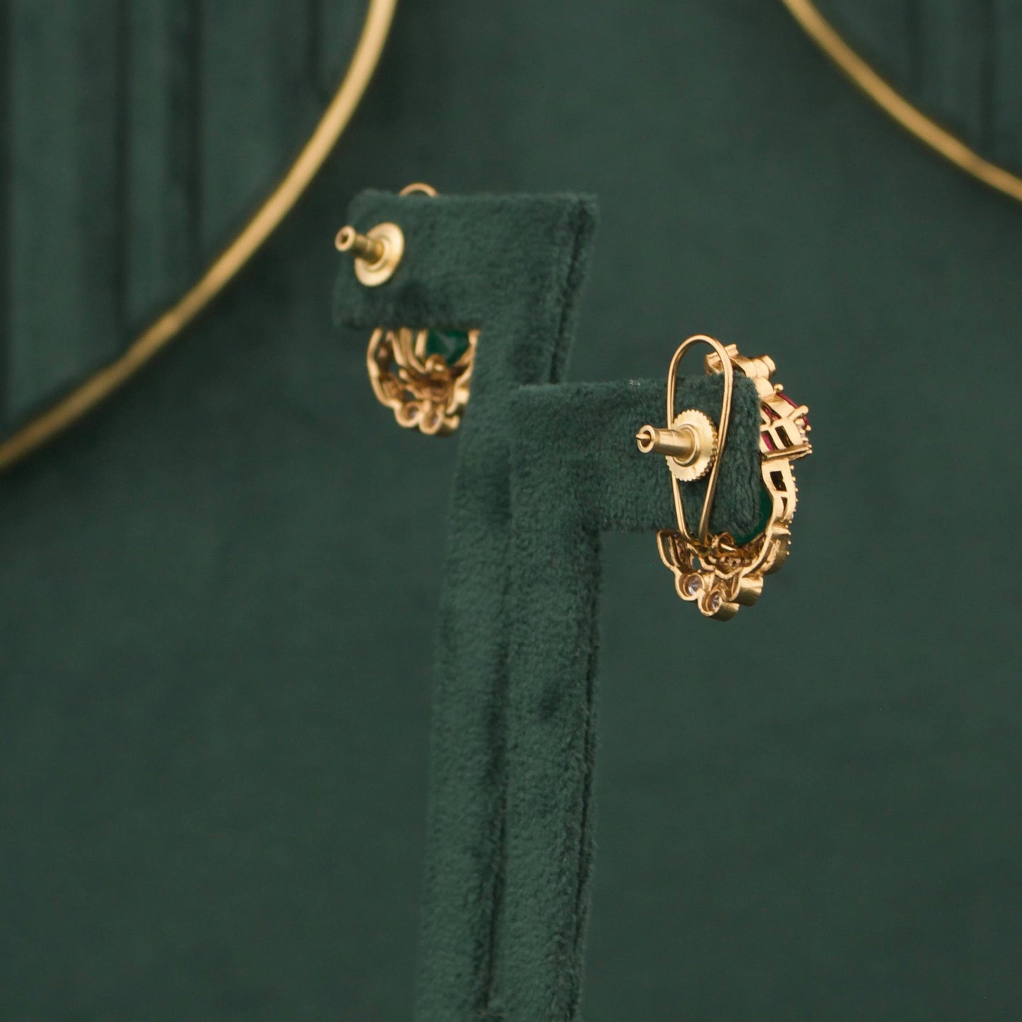 Royal Victorian Peacock Design Locket With Matching Earrings