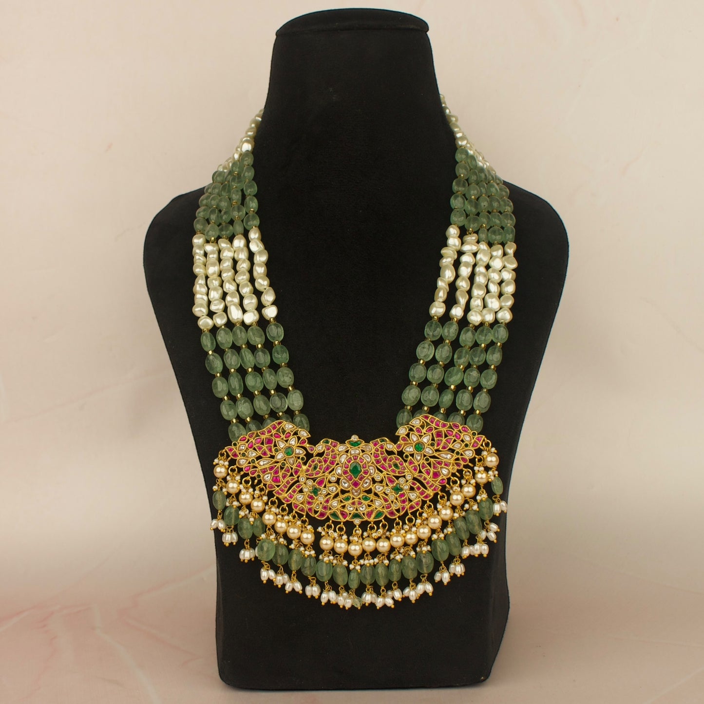 Jadau Kundan Beads Pearl Haram
